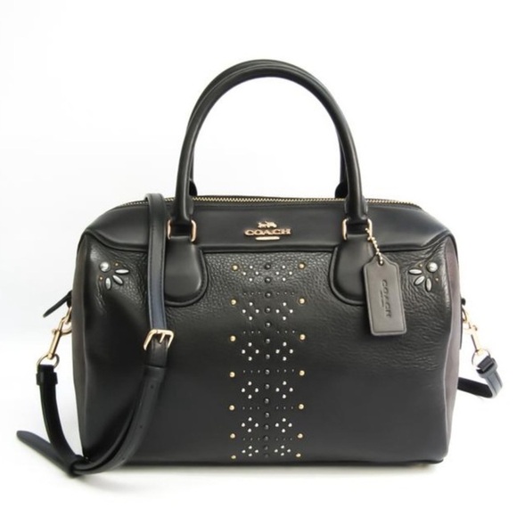 Coach Large Bennett Satchel Signature Canvas With Rivets F31429 - Picture 2 of 12